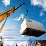 Içamento de cargas pesadas com guindastes