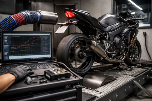 Como a tecnologia auxilia na segurança de pilotagem de motos potentes?